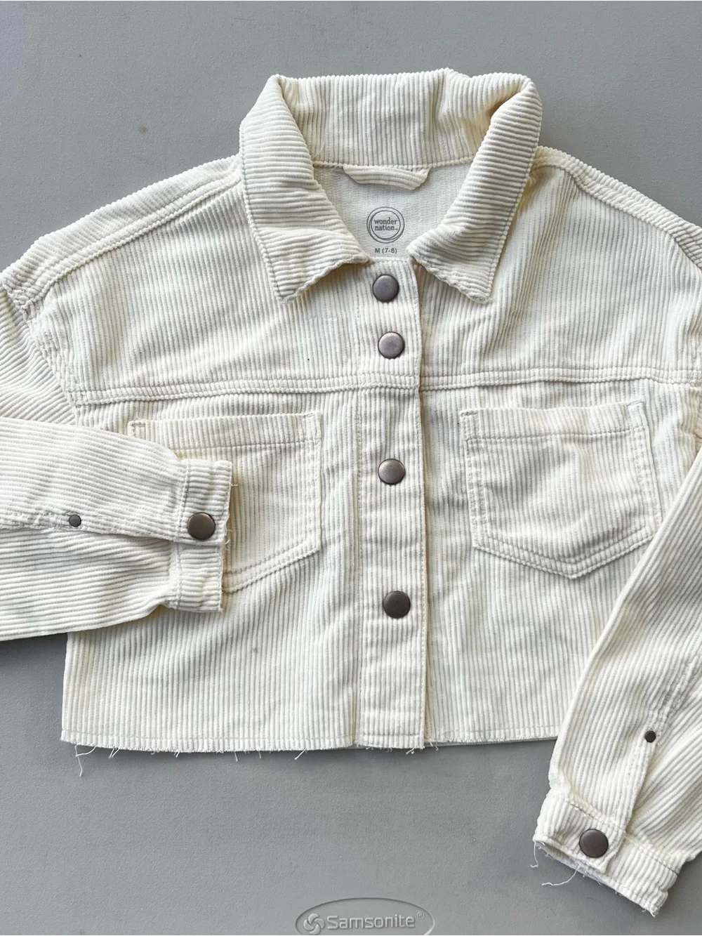 wonder nation Cream Corduroy Cropped Jacket